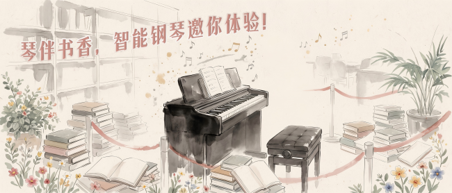 琴伴书香，乐润校园  ——图书馆新增智能钢琴，等你来体验！